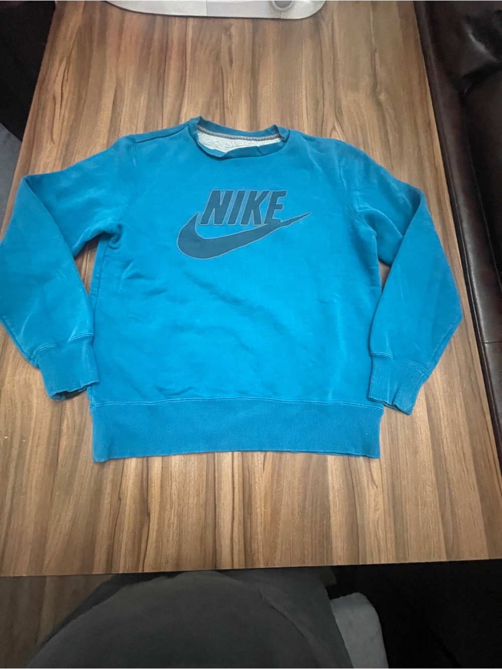 Vintage Nike Crewneck Sportswear Blue Spell out w/ Big Swoosh Sweatshirt Y2K M